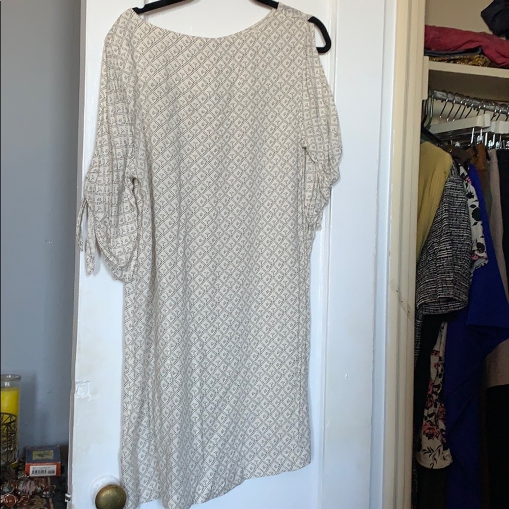 White shift dress